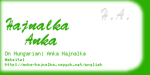 hajnalka anka business card